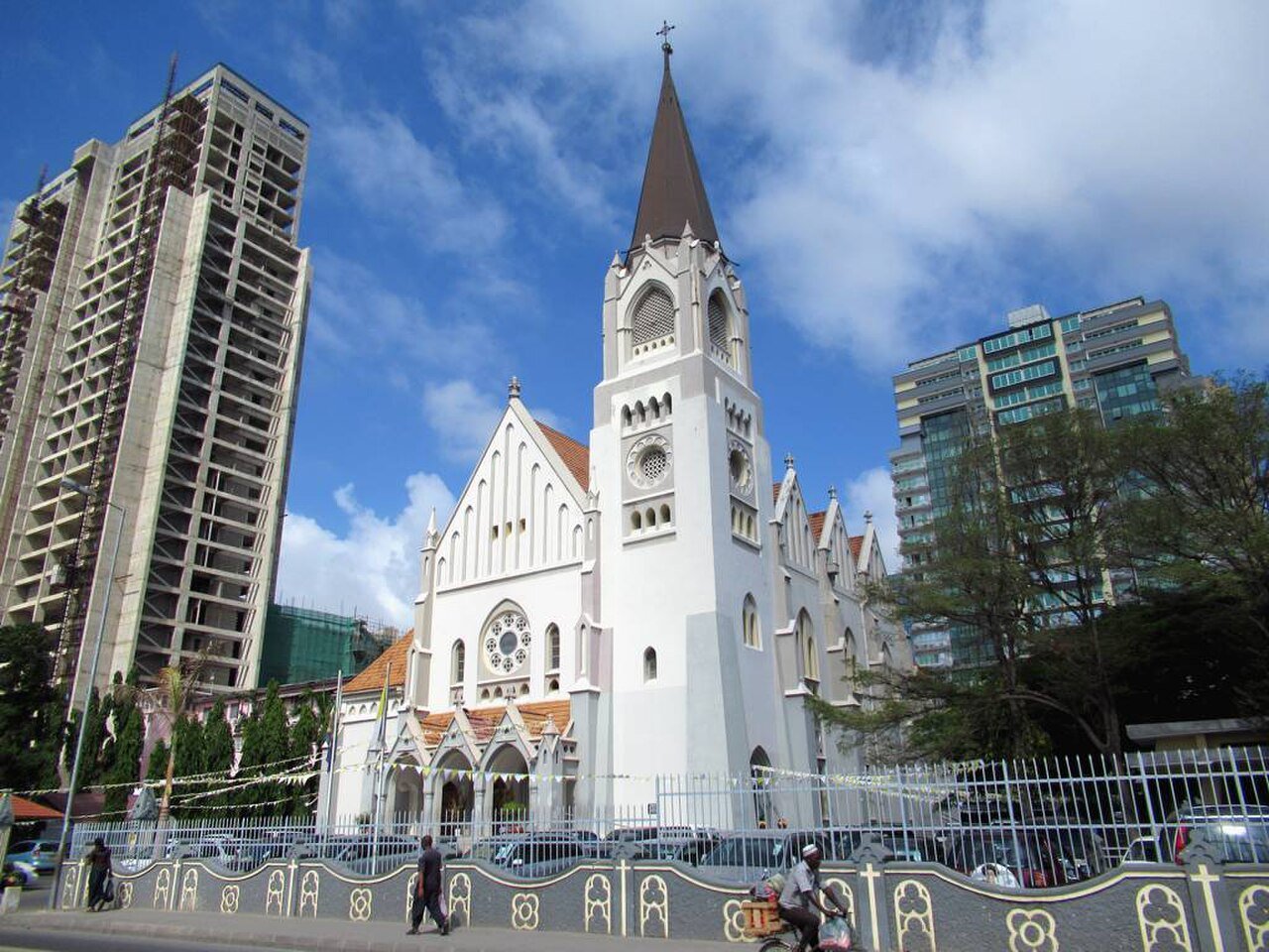 Neo-Gothic St Joseph's Catholic Cathedral (1902) in Dar es Salaam, Tanzania, has some fine stained glass windows.