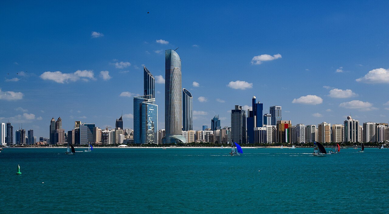 Abu Dhabi's skyline in December 2014