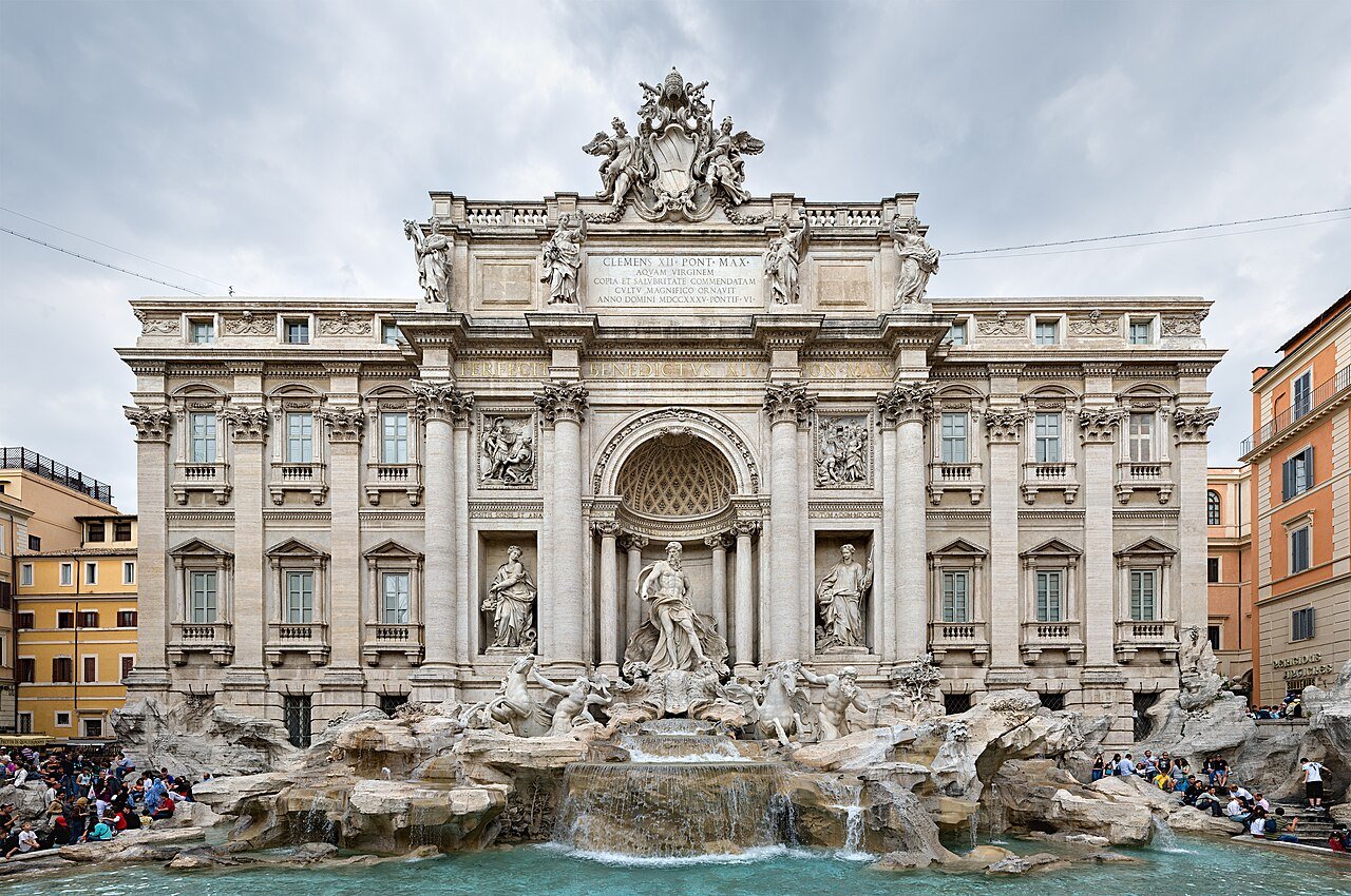 A 5x5 segment panorama taken by myself with a Canon 5D and 24-105mm f/4L IS lens. Stitched with rectilinear projection to keep lines straight.
This view is about 100 degrees horizontally, close to the upper practical limit of rectilinear projection