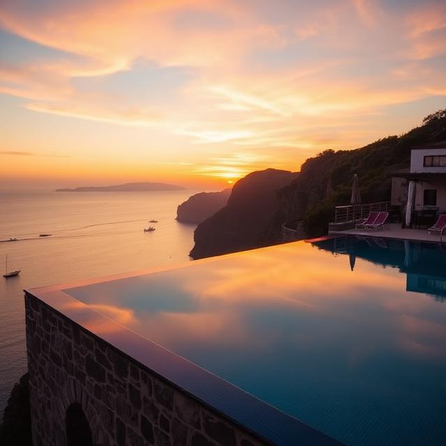 Luxury resort infinity pool
